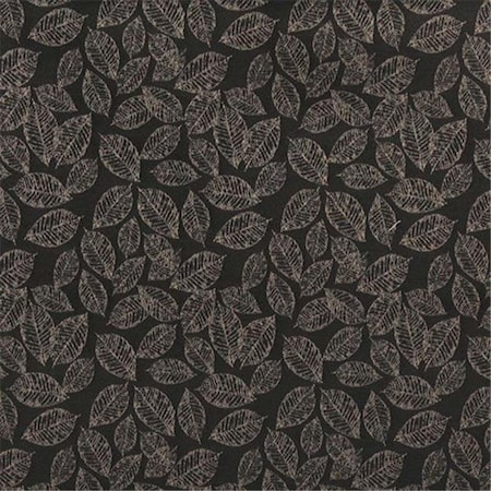 Designer Fabrics Designer Fabrics B624 54 in. Wide Black; Floral Leaf Jacquard Woven Upholstery Fabric B624